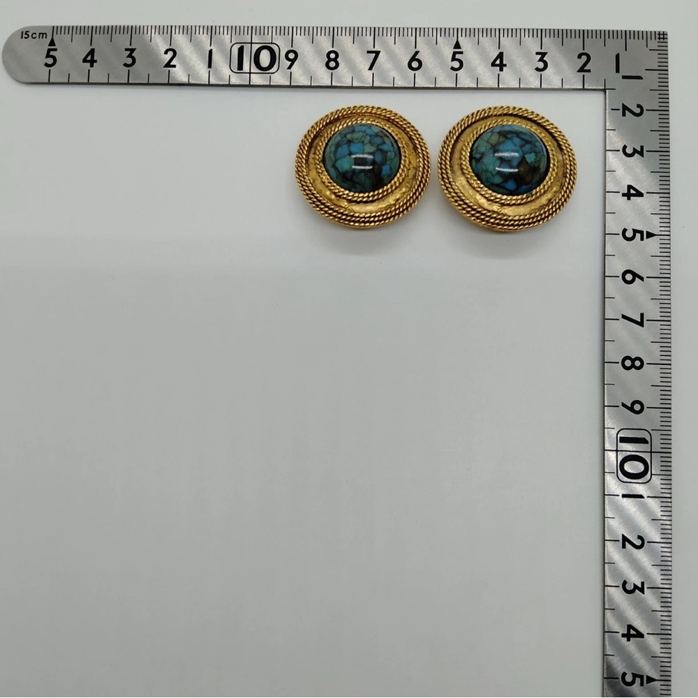 Chanel Blue Stone Clip On Earrings - Picture 8 of 10